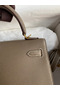 Hermes Kelly Sellier 25 Handmade Bag In Taupe Epsom Calfskin Replica