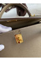 Hermes Kelly Sellier 25 Handmade Bag In Taupe Epsom Calfskin Replica