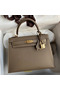 Hermes Kelly Sellier 25 Handmade Bag In Taupe Epsom Calfskin Replica