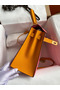 Hermes Kelly Sellier 28 Bicolor Bag in Rose Lipstick and Yellow Epsom Calfskin Replica