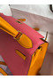 Hermes Kelly Sellier 28 Bicolor Bag in Rose Lipstick and Yellow Epsom Calfskin Replica