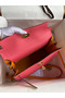 Hermes Kelly Sellier 28 Bicolor Bag in Rose Lipstick and Yellow Epsom Calfskin Replica