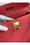 Hermes Kelly Sellier 28 Bicolor Bag in Rose Lipstick and Yellow Epsom Calfskin Replica