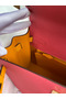 Hermes Kelly Sellier 28 Bicolor Bag in Rose Lipstick and Yellow Epsom Calfskin Replica