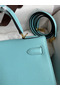 Hermes Kelly Sellier 28 Handmade Bag In Blue Atoll Epsom Calfskin Replica