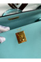 Hermes Kelly Sellier 28 Handmade Bag In Blue Atoll Epsom Calfskin Replica
