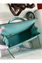 Hermes Kelly Sellier 28 Handmade Bag In Blue Atoll Epsom Calfskin Replica