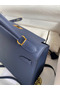 Hermes Kelly Sellier 28 Handmade Bag In Blue Saphir Epsom Calfskin Replica