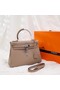 Hermes Kelly Shoulder Bag Original TOGO Leather KY3255 apricot Replica