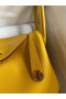 Hermes Lindy 26 Handmade Bag In Jaune Ambre Clemence Leather Replica