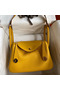 Hermes Lindy 26 Handmade Bag In Jaune Ambre Clemence Leather Replica