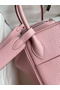 Hermes Lindy 26 Handmade Bag In Rose Sakura Clemence Leather Replica