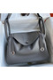 Hermes Lindy 30 Handmade Bag In Grey Swift Calfskin Replica