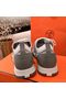 Hermes Men's Addict Sneakers In Grey Knit Replica