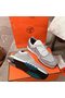 Hermes Men's Addict Sneakers In Grey Knit Replica