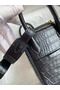 Hermes Mini Lindy Handmade Bag In Black Matte Alligator Leather Replica