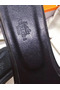 Hermes Oran Sandals In Black Leather With Stitched Detail Replica