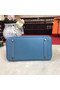 Hermes original Epsom Leather HB35O sky blue&gold Metal Replica