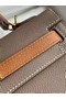 Hermes Original Epsom Leather KEL2578 grey&brown Replica