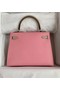 Hermes Original Epsom Leather KEL2578 pink&light grey Replica