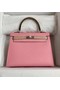 Hermes Original Epsom Leather KEL2578 pink&light grey Replica