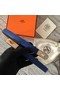 Hermes original epsom leather Kelly belt H069853 blue Replica