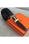 Hermes original togo 2 belt buckle & Reversible leather strap 32 mm H06454 black Replica