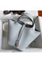 Hermes Picotin Lock 18 Handmade Bag in Blue Brume Clemence Leather Replica