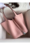 Hermes Picotin Lock 22 Handmade Bag in Pink Clemence Leather Replica