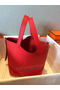 Hermes Picotin Lock 22cm Bags Litchi Leather HPT22 Red Replica