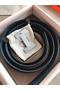 Hermes Quizz 32mm Reversible Belt In Blue Clemence Leather Replica