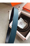 Hermes Quizz 32mm Reversible Belt In Blue Clemence Leather Replica