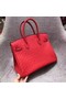 Hermes Real ostrich leather birkin bag BK35 red Replica