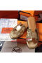 Hermes Slipper Calfskin Leather HO0476 Gold Replica
