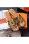 Hermes Slipper Calfskin Leather HO0476 Gold Replica