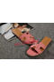 Hermes Slipper Croco Leather HO0451 Pink Replica