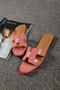 Hermes Slipper Croco Leather HO0451 Pink Replica
