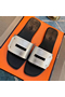 Hermes View Sandals In Silver Epsom Leather Replica