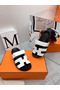 Hermes Women's Chypre Sandals In White Calfskin Replica