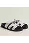 Hermes Women's Chypre Sandals In White Calfskin Replica
