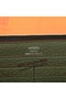 Hermes Zipper Wallet Grainy Leather A309 Dark Green Replica