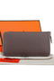 Hermes Zipper Wallet Original Leather A309 Dark Gray Replica