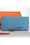 Hermes Zipper Wallet Original Leather A309 Light Blue Replica