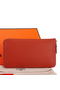 Hermes Zipper Wallet Original Saffiano Leather A309 Red Replica