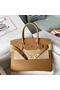 Hermes Birkin 30 Retourne Handmade Bag In Biscuit Swift Leather Replica