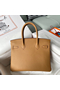 Hermes Birkin 30 Retourne Handmade Bag In Biscuit Swift Leather Replica