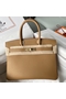 Hermes Birkin 30 Retourne Handmade Bag In Biscuit Swift Leather Replica