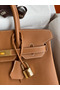 Hermes Birkin 30 Retourne Handmade Bag In Gold Clemence Leather Replica