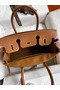 Hermes Birkin 30 Retourne Handmade Bag In Gold Clemence Leather Replica