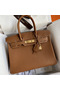 Hermes Birkin 30 Retourne Handmade Bag In Gold Clemence Leather Replica